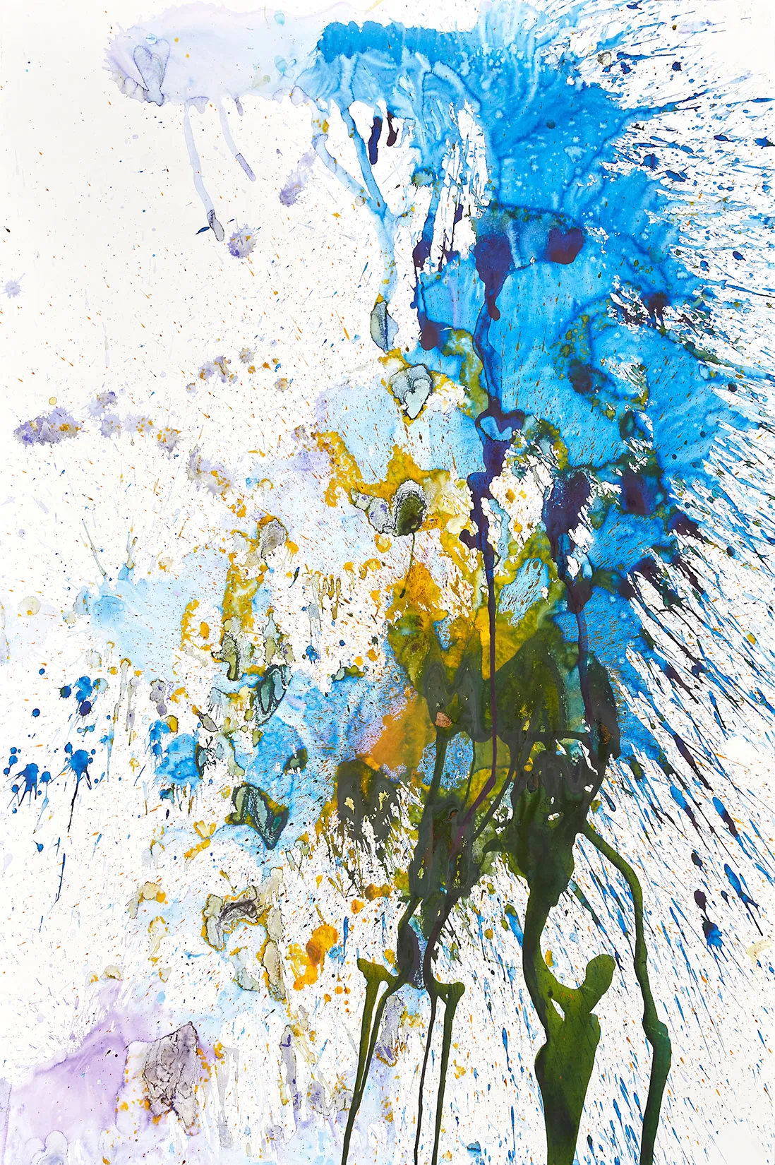 Lichenas I, ink on paper by Claudia Klein