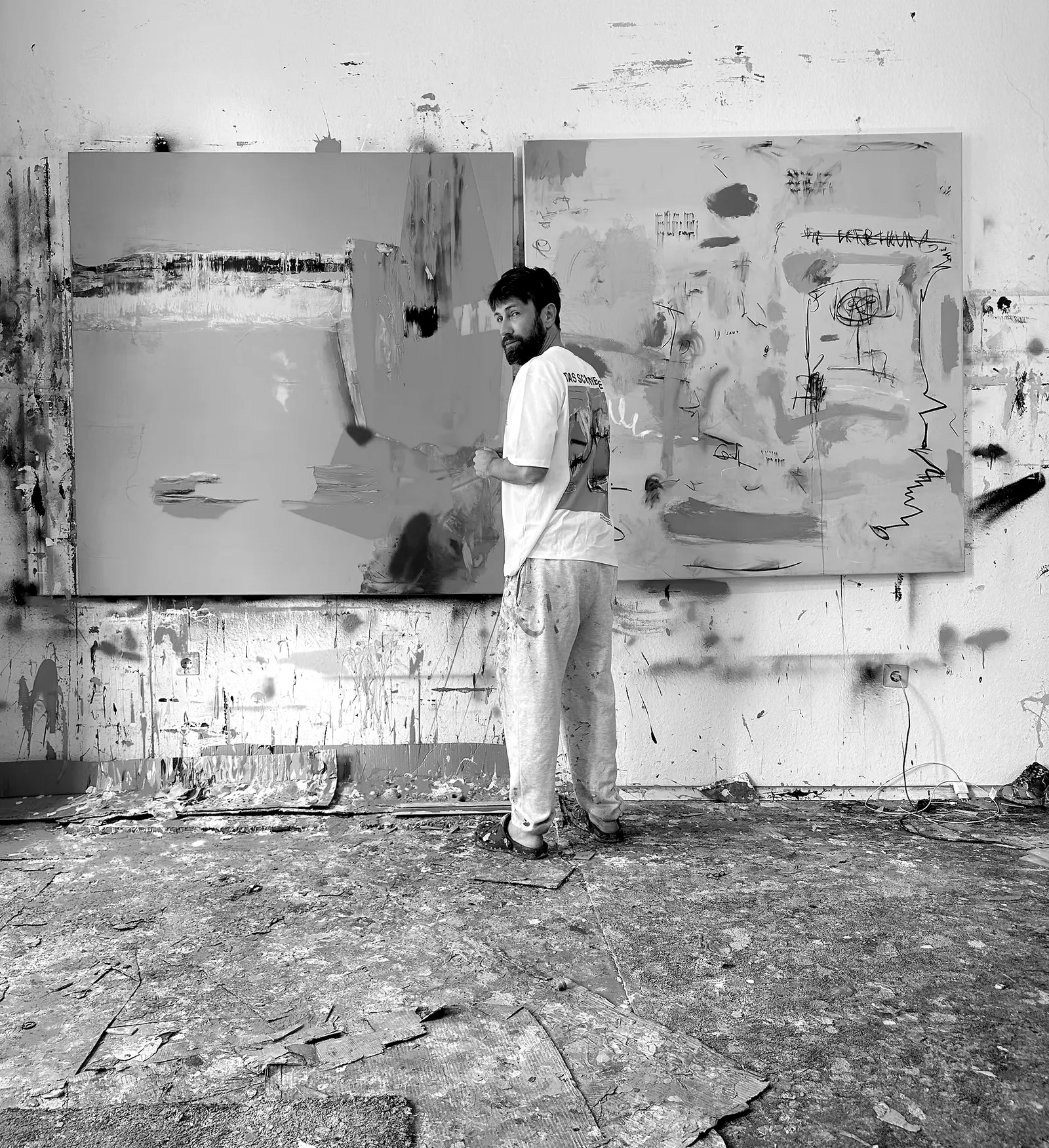 Portrait of David Pher in his studio