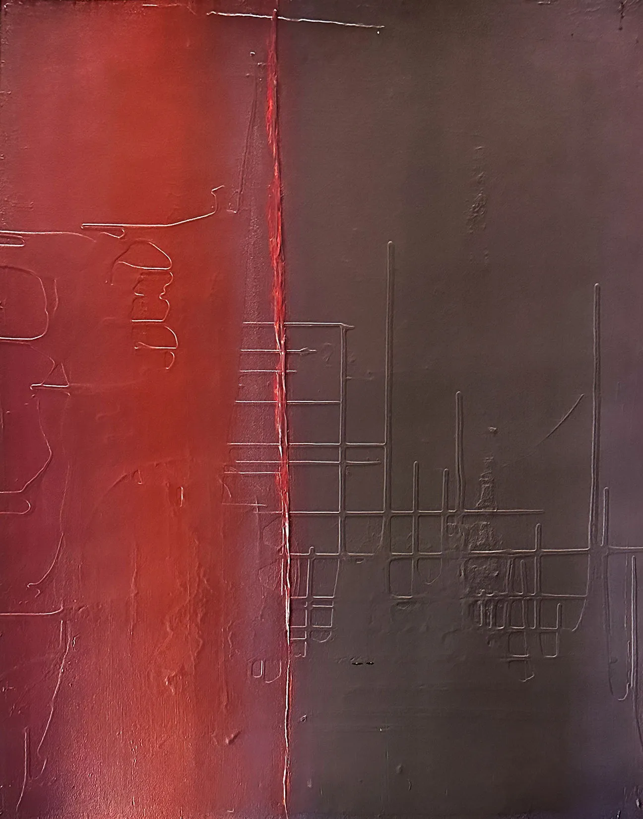 THE MAGIC OF SEPARATION, NO. 10_4, 80 X 100 CM, ACRYLIC ON CARDBOARD, 2023