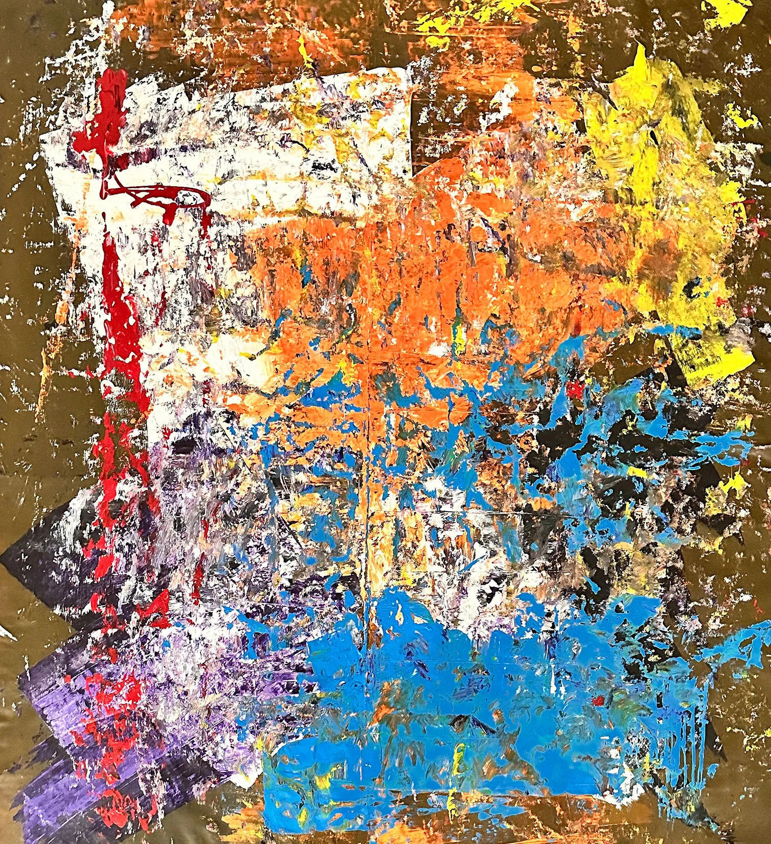 LAID TRANSITIONS, NO. 19, 150 X 168 CM, ACRYLIC ON CANVAS, 2024