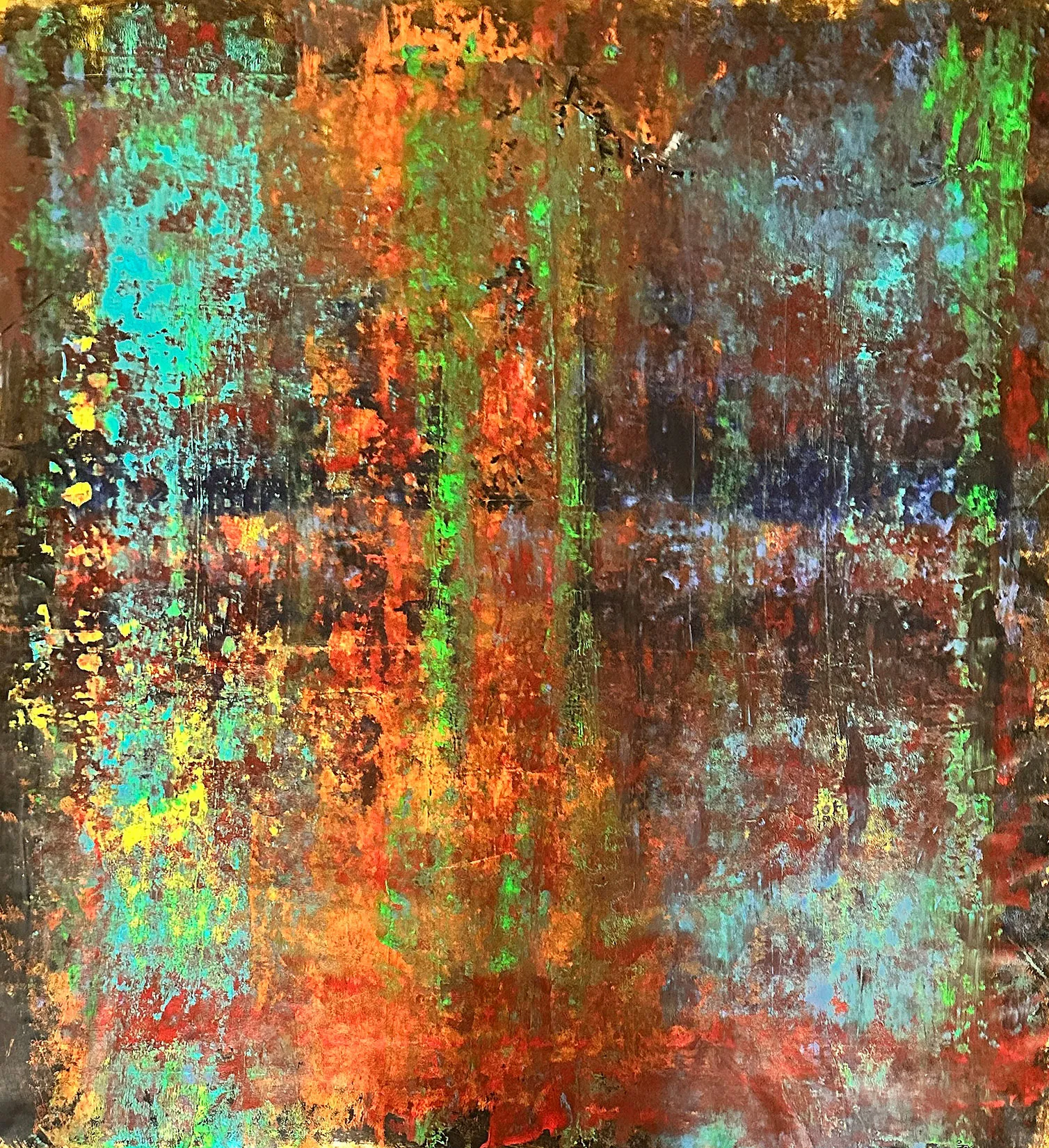 LAID TRANSITIONS, NO. 22, 150 X 168 CM, ACRYLIC ON CANVAS, 2024