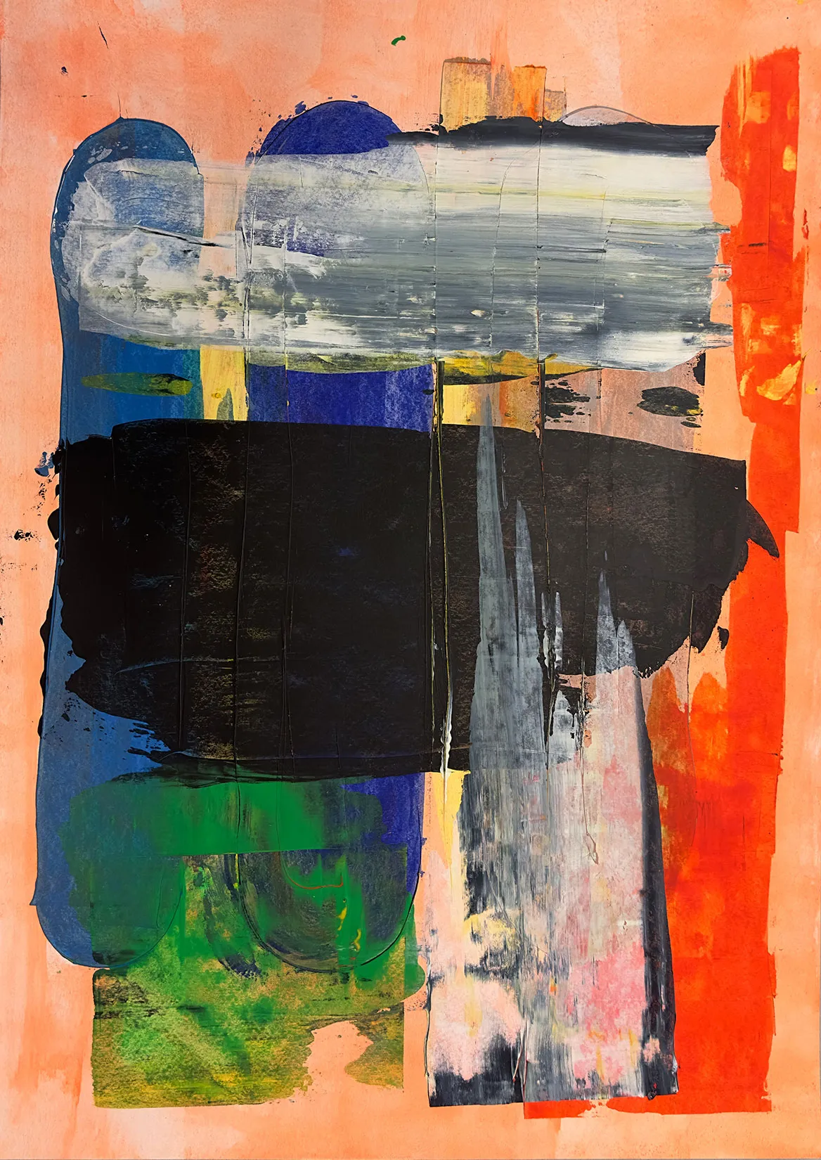 LAYERS OF MOVEMENT, NO. 6_1_A, 50 X 70 CM, ACRYLIC ON PAPER, 2023