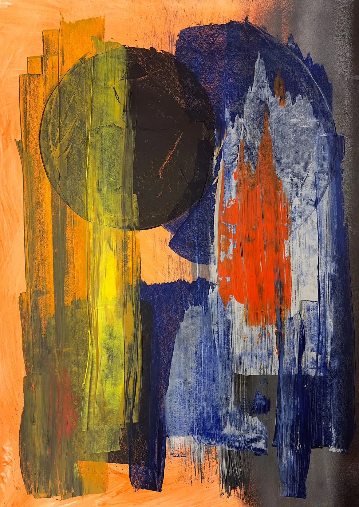 LAYERS OF MOVEMENT, NO. 6_1_C, 50 X 70 CM, ACRYLIC ON PAPER, 2023