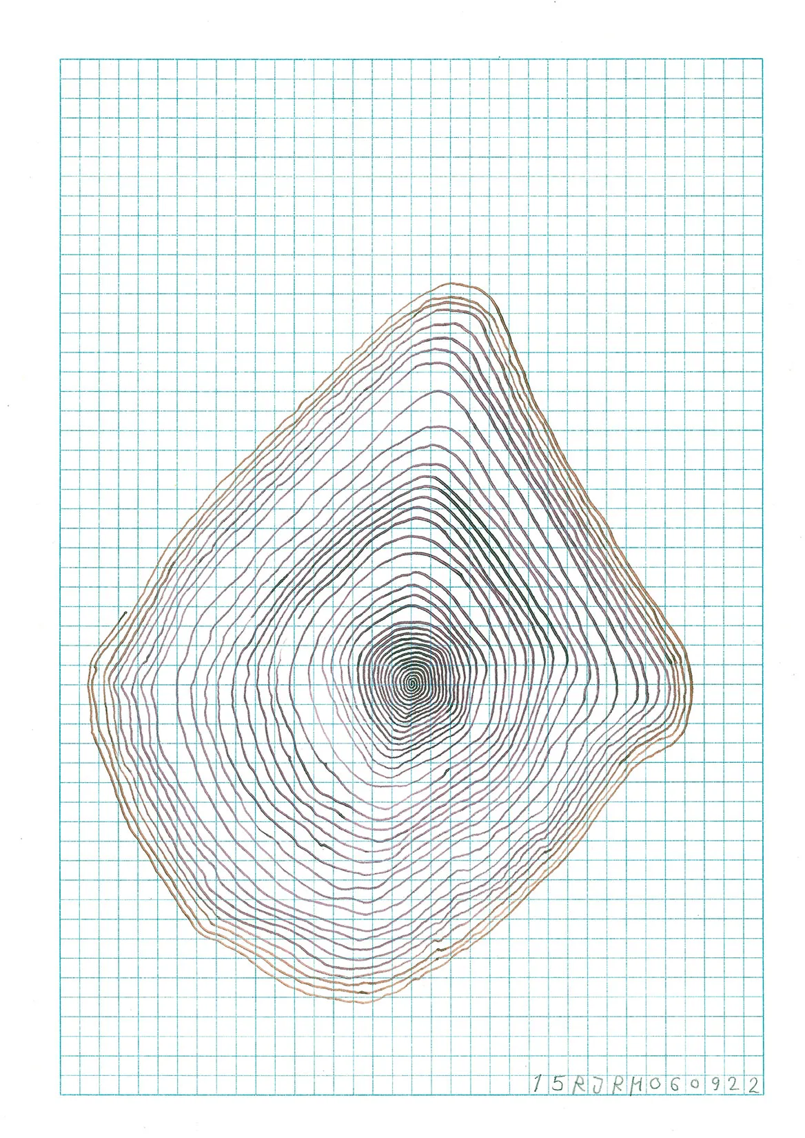 CYCLE06092022, INK ON DEADSTOCK PAPER, 21X29.6CM