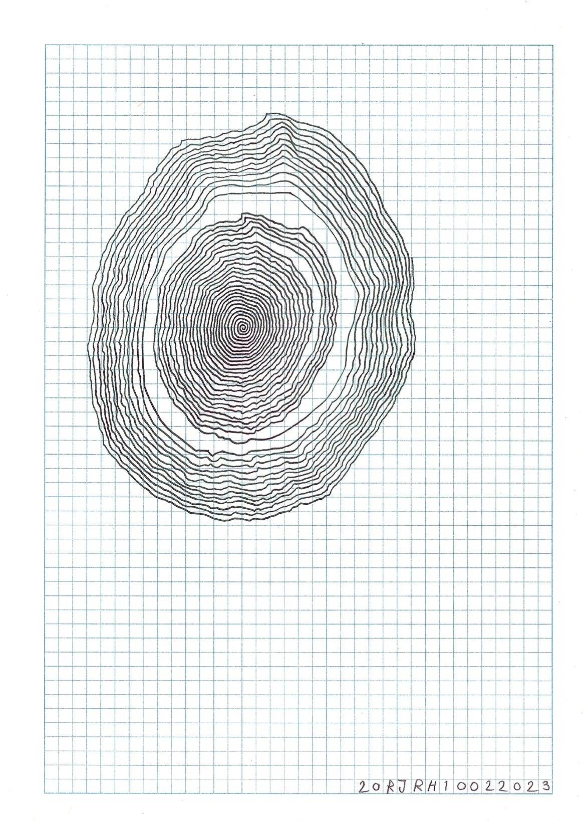 CYCLE10022023, INK ON DEADSTOCK PAPER, 21X29.6CM