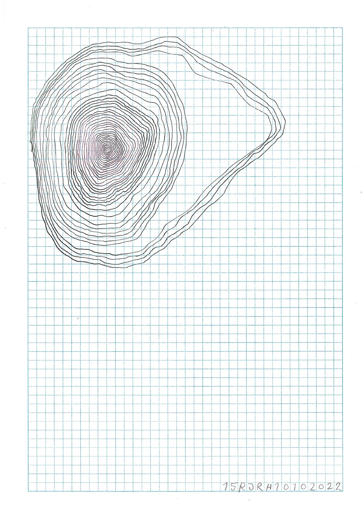 CYCLE10102022, INK ON DEADSTOCK PAPER, 21X29.6CM