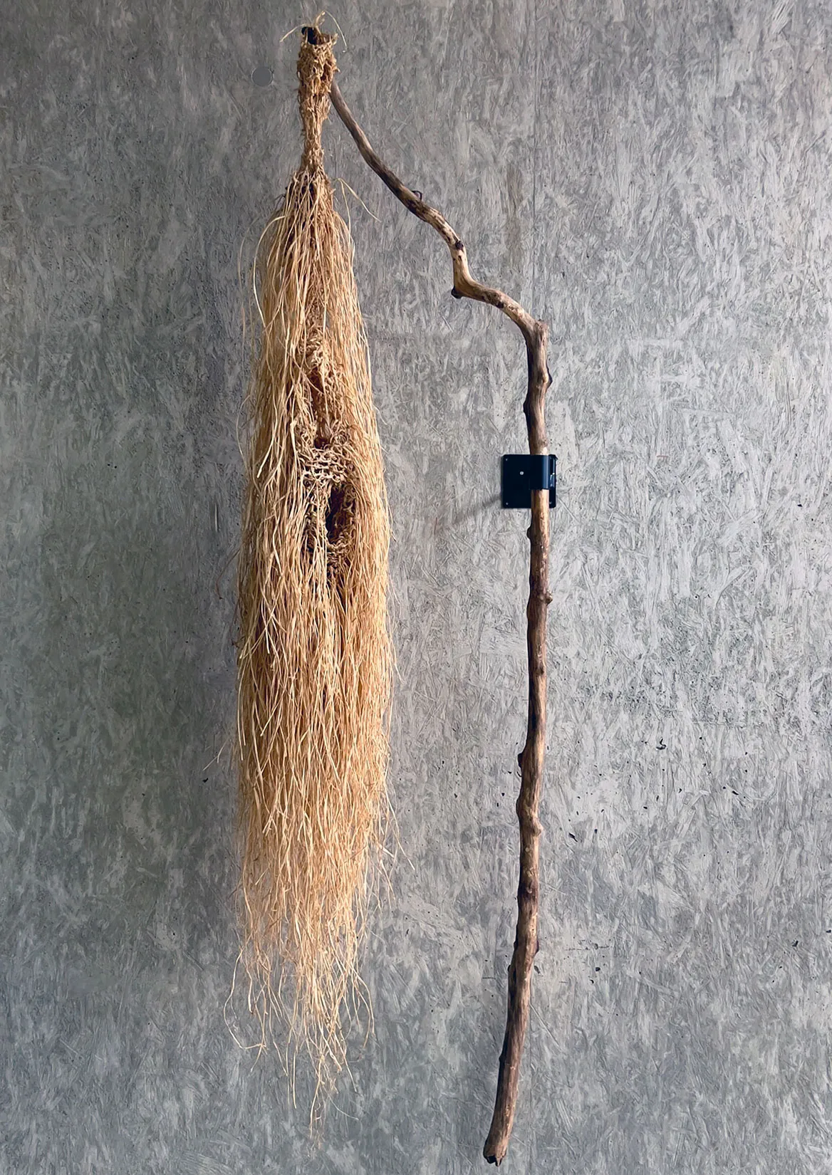 Raffia nest installation by Russell James Redwood Harris